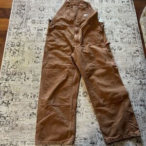 Men's carhartt double knee brown  Work Overalls 36/30